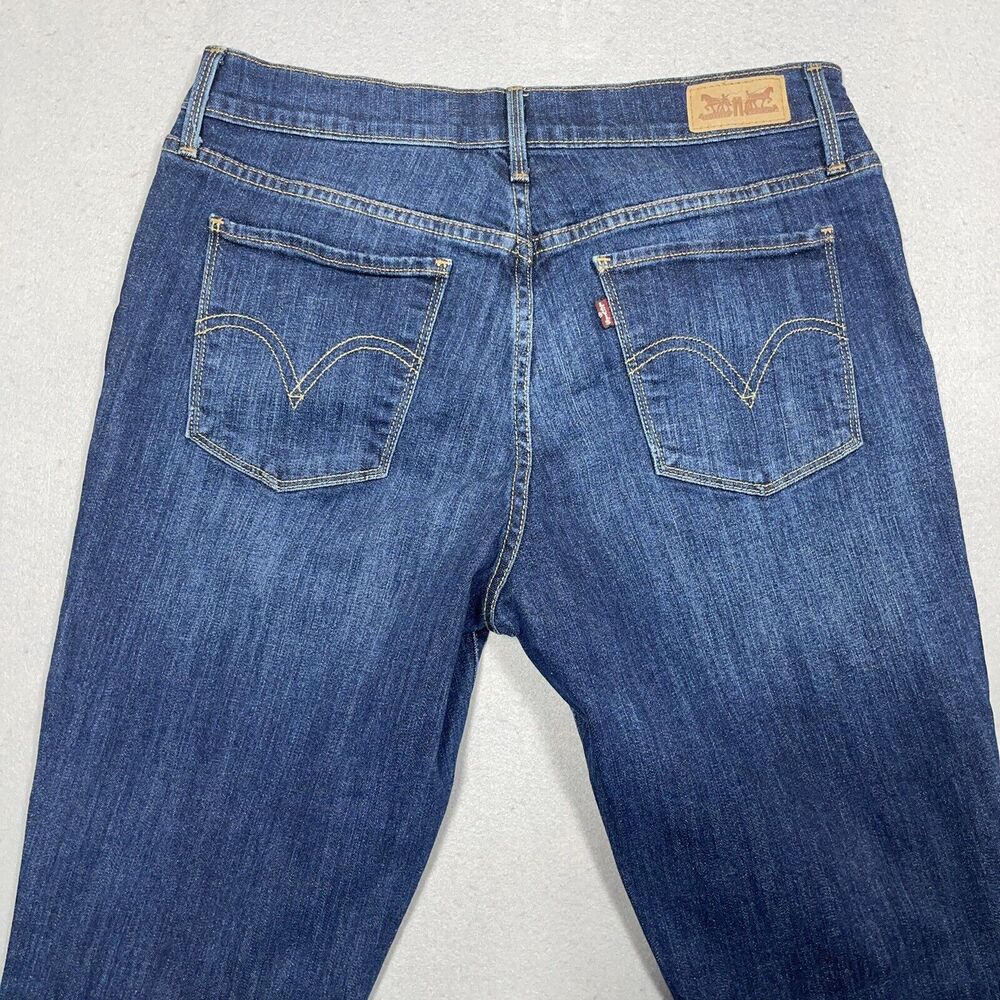 Levis 515 Bootcut Jeans Women Size 6 Blue Mid Rise Dark Wash Denim Casual Y2K - Picture 10 of 12
